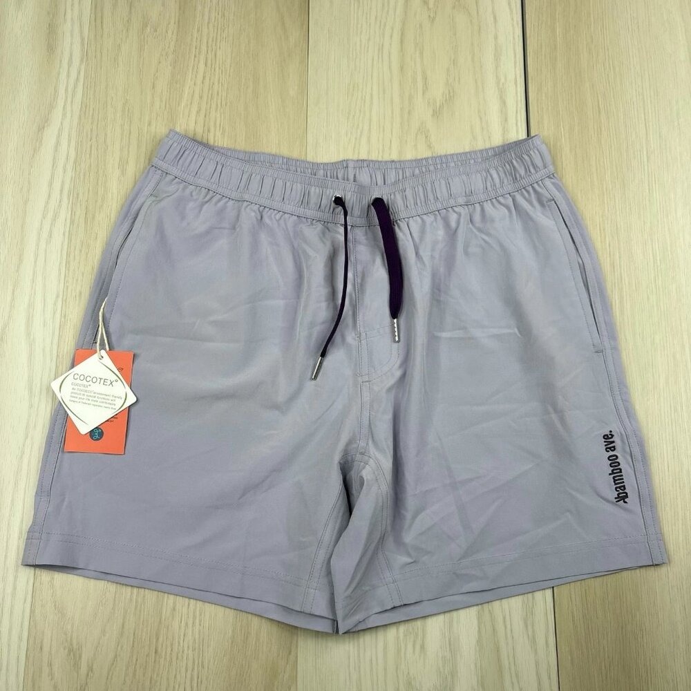 NWT Cocotex Bamboo Ave Mens Purple Boundless Lined Performance Shorts Size M